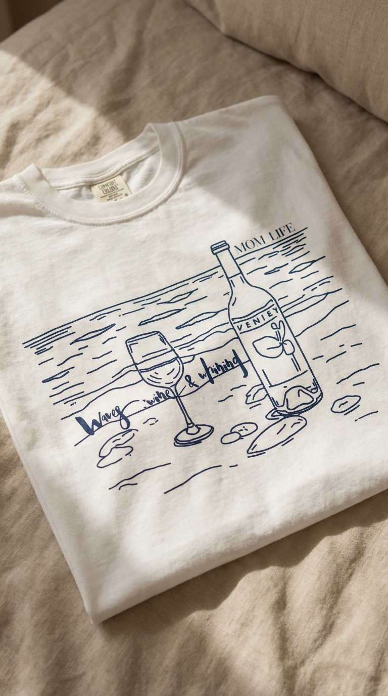 Waves, Wine & Whining Boxy Tee