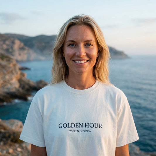 Golden Hour Coordinates Tee – White / Ivory